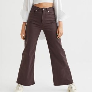 Brown wide leg H&M pants